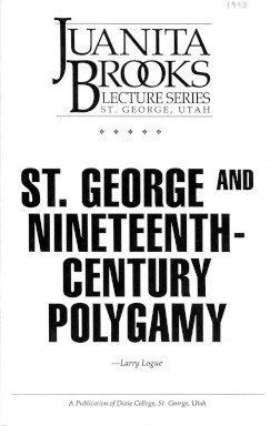 the cover of “St. George and Nineteenth-Century Polygamy”