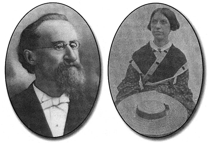 Fig. 5. Two key viewers of St. George: Elizabeth Kane, age 22
				(right) and James G. Bleak, unknown age (left).